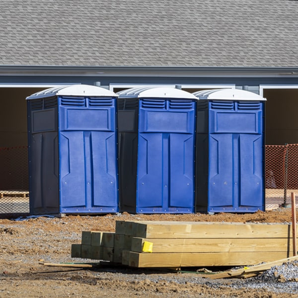 how often are the porta potties cleaned and serviced during a rental period in Brampton Michigan